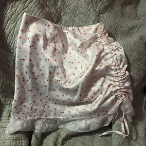 floral mini skirt